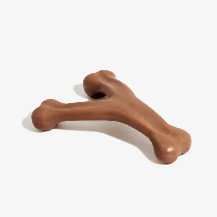 Teething Bones Dog Chew Toy – Bacon-Flavored