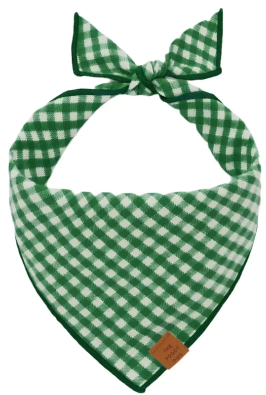 The Foggy Dog Bandana – Evergreen Gingham