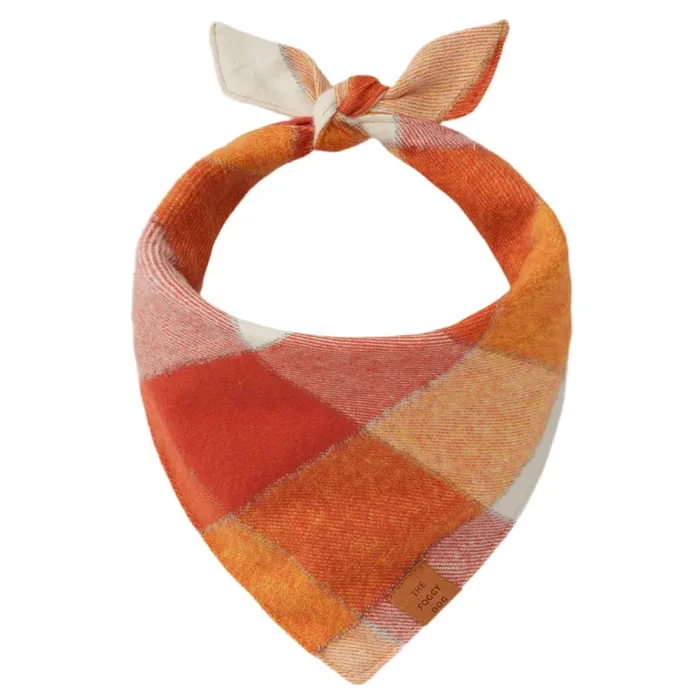 The Foggy Dog Bandana – Pumpkin Spice Flannel
