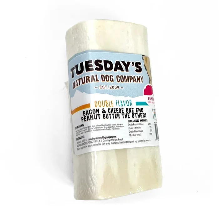 The Natural Dog Company Double Filled Bone – Bacon & Cheese / Peanut Butter