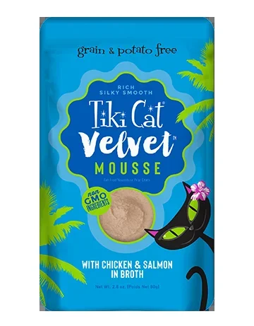 Tiki Cat® Velvet Mousse™ Chicken & Salmon in Broth