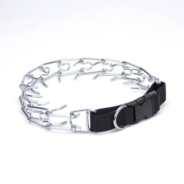 Titan® Easy-On Dog Prong Training Collar with Buckle, Black, 4.0 mm x 22