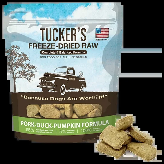 Tucker’s Freeze Dried Pork-Duck-Pumpkin Dog Food