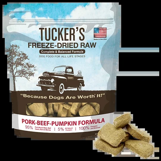 Tucker’s Raw Frozen Freeze Dried Raw Pork-Beef-Pumpkin Formula Dog Food