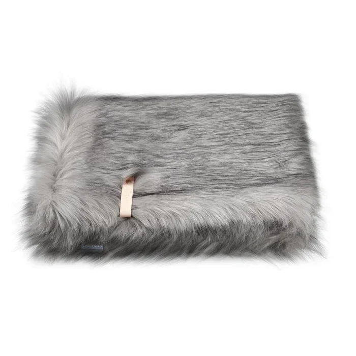 Ultimate Faux Fur Dog Blanket in Silver