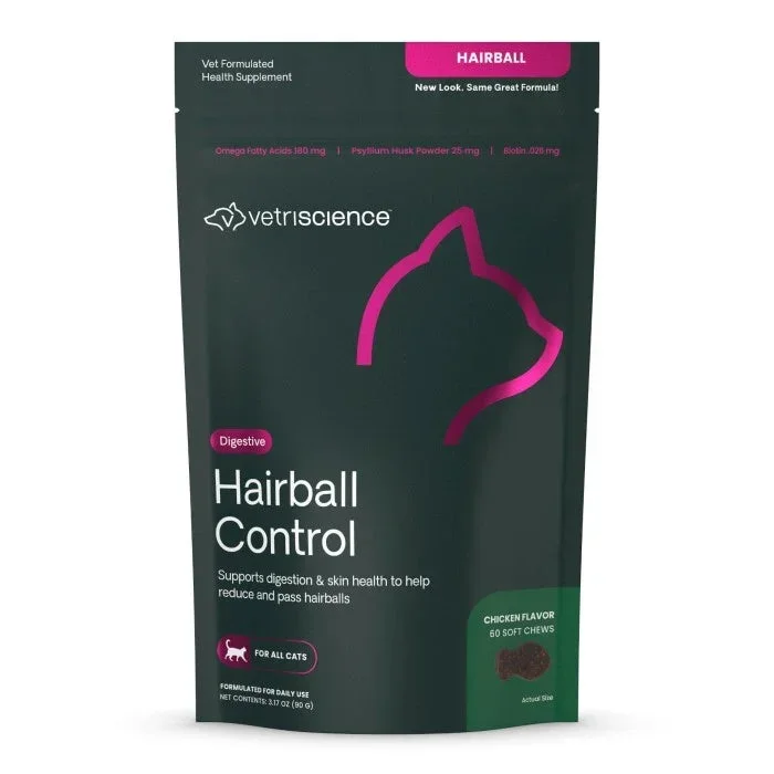Vetriscience Hairball Control Supplement For Cats – Chews – 60 Count