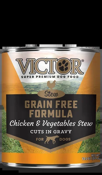 VICTOR Grain Free Formula with Chicken and Vegetables Stew Cuts in Gravy for Dogs