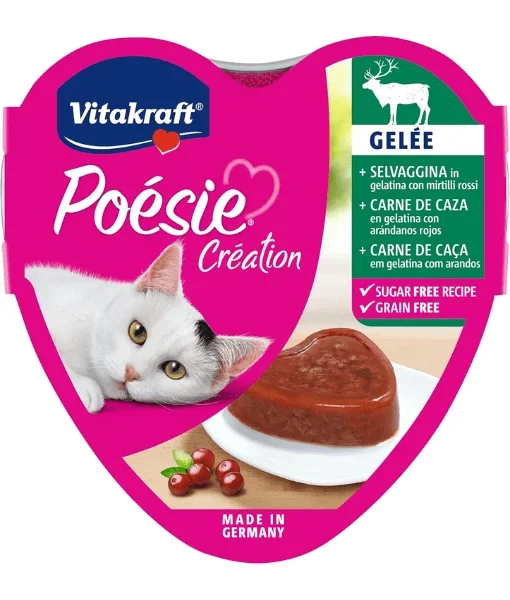 Vitakraft – Poesie Creation, Adult Wet Cat Food With Deer In Jelly – 85g