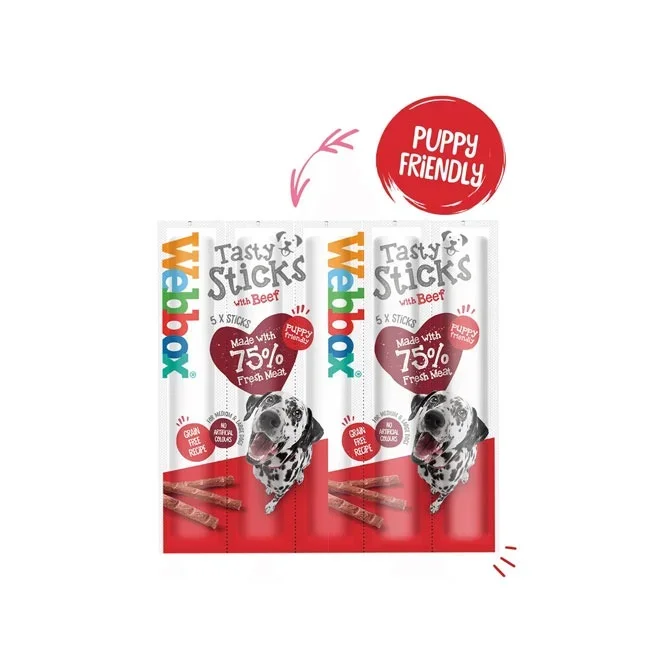 Webbox, Tasty Sticks Beef Treats Large for Dogs