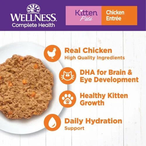 Wellness Complete Health Kitten Chicken Pate Canned Wet Food