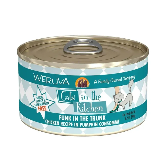 Weruva Cats In The Kitchen, Funk In The Trunk Wet Cat Food, 3.2 Ounce Can