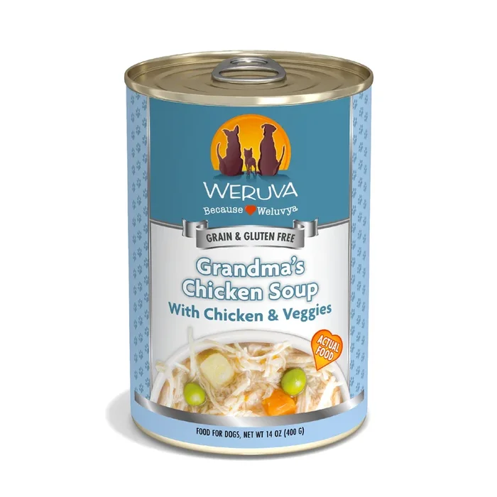 Weruva Classic Dog food 14oz Can Grandma’s Chicken Soup