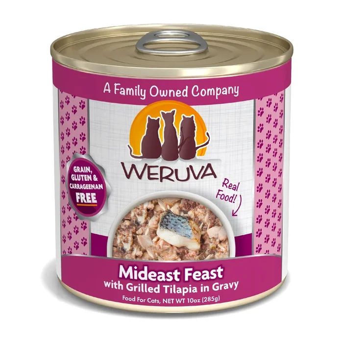 Weruva Classics 10oz Canned Cat food Mideast Feast with Grilled Tilapia