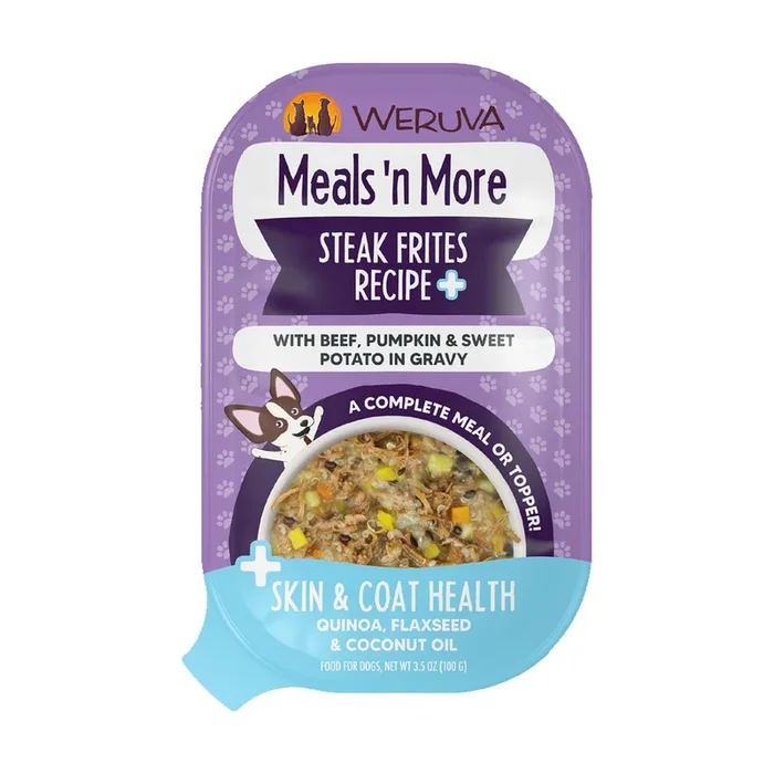 Weruva Meals ‘n More Steak Frites Recipe Plus Wet Dog Food 3.5 oz