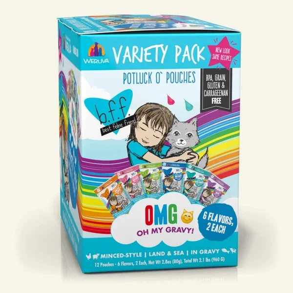 Weruva Potluck O’ Pouches Variety Pack – 2.8 oz Pouch, Variety Pack