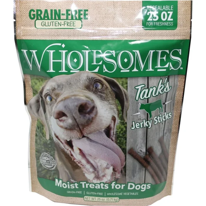 Wholesomes Tank’s Beef Jerky Sticks Dog Treats, 25-oz