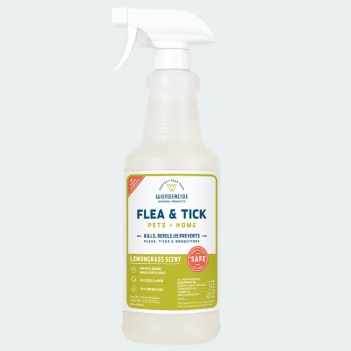 Wondercide ‘FLEA & TICK’ Natural Flea, Tick & Mosquito Control for Dogs, Cats & Home – Lemongrass Scent, 1-oz