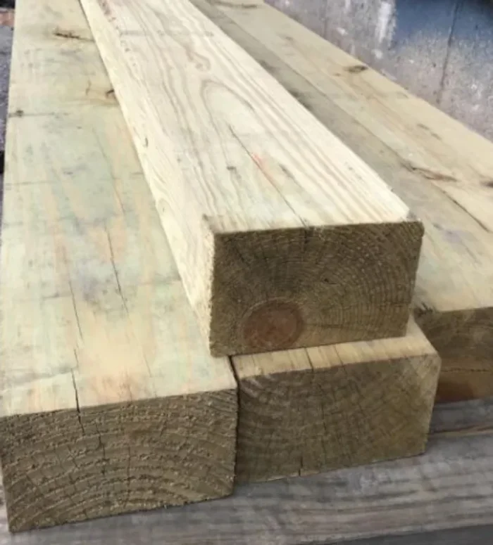 Wood Fence Post; 14 ft Rectangle 4×6