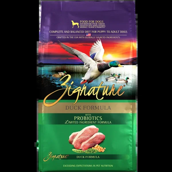 Zignature Duck Formula Dry Dog Food, 25lb