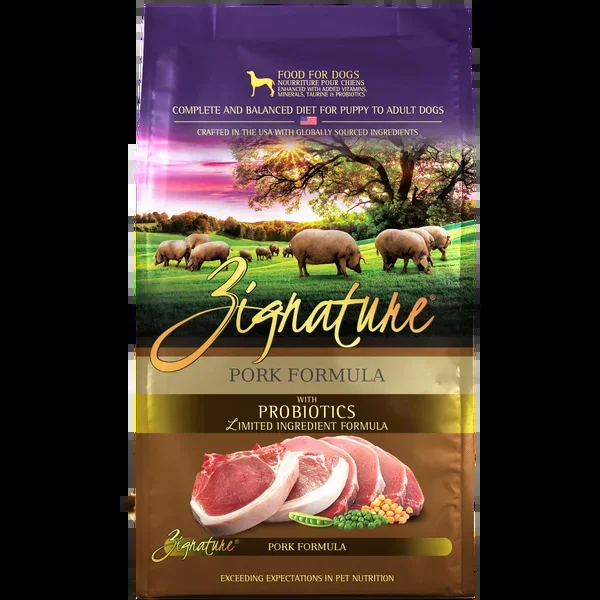 Zignature Pork Formula Dry Dog Food, 25lb