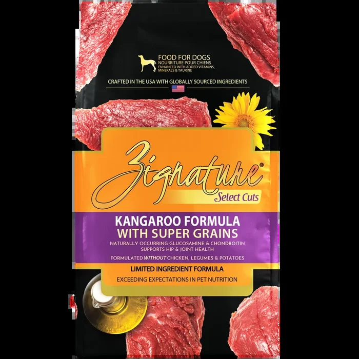 Zignature Select Cuts Dry Dog Food – Kangaroo – 12.5lb Bag