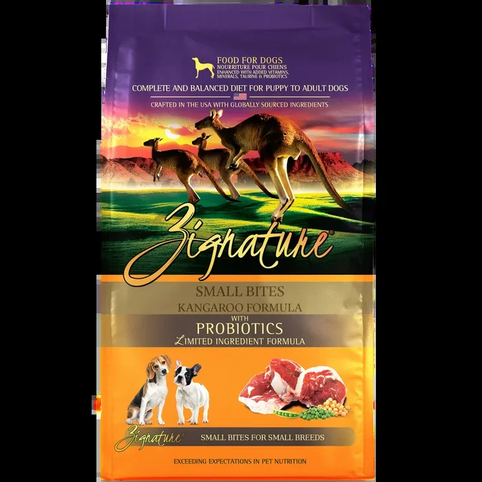 Zignature Small Bites Kangaroo Formula Dry Dog Food