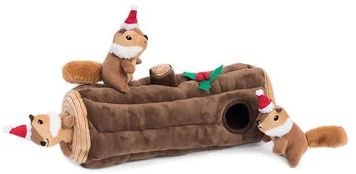 ZIPPYPAWS Holiday Burrow Yule Log
