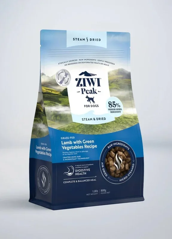 Ziwi Peak Steam & Dried Lamb with Green Vegetables Dog Food 1.8lb