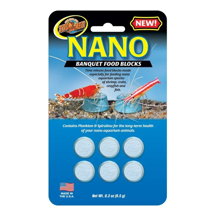 Zoo Med Nano Banquet Fish Feeding Block 0.3 oz Mini